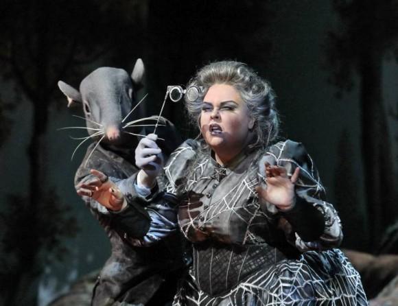 Jamie Barton as Jezibaba, the witch. (Ken Howard/ Metropolitan Opera)