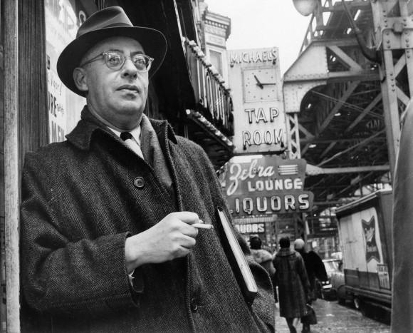 Saul Alinsky, a professional organizer, is shown in this photo dated Feb. 20, 1966 on Chicago's South Side where he organized the Woodlawn area to battle slum conditions.  (AP Photo)