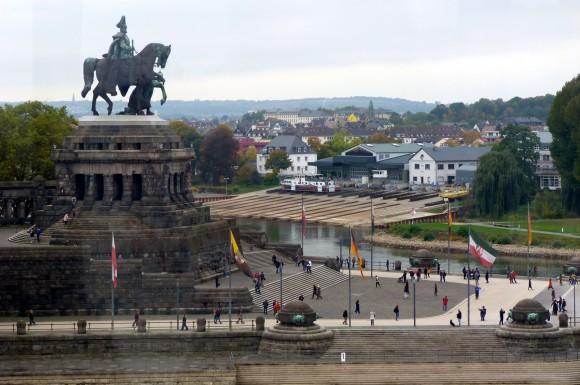 Statue of Kaiser Wilhelm I in Koblenz. (Barbara Angelakis)