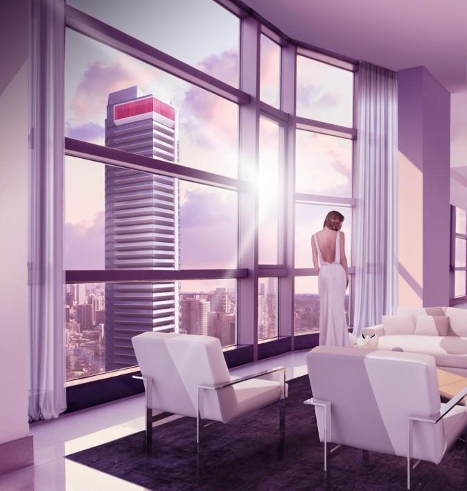 Rendering of the Icona Towers (Courtesy The Gupta Group)