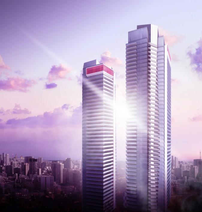 Rendering of the Icona Towers (Courtesy The Gupta Group)