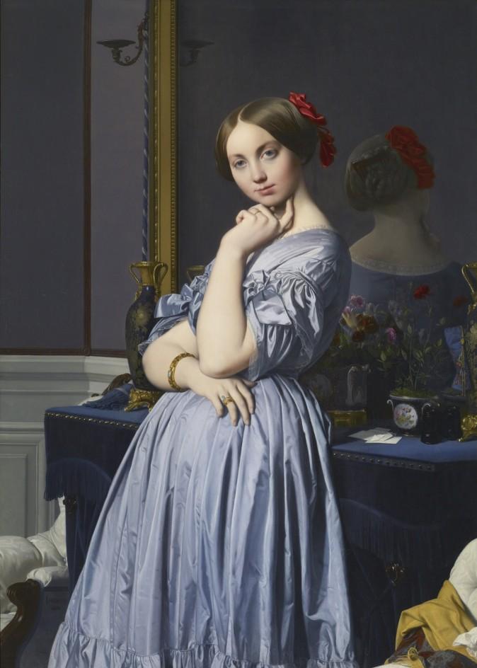 "Comtesse d'Haussonville," 1845, by Jean-Auguste-Dominique Ingres (1780 - 1867). Oil on canvas<br/>51 7/8 inches by x 36 1/4 inches, The Frick Collection. (Michael Bodycomb)