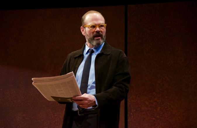 Chris Bauer in the world premiere of David Mamet's "The Penitent," directed by Neil Pepe. (Doug Hamilton)