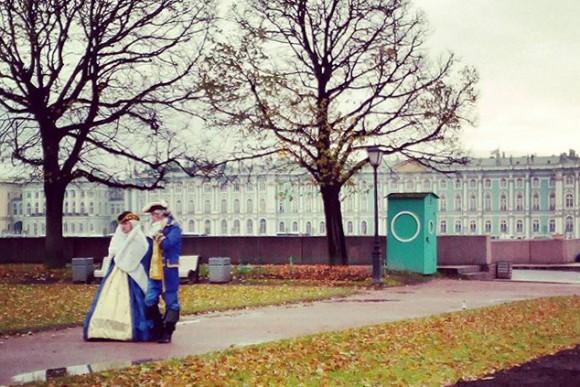 Hermitage Museum as backdrop in St Petersburg. (Vlatka Jovanovic)