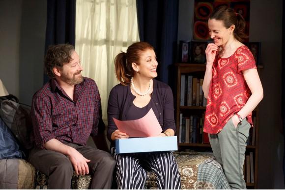 (L–R) Michael (Jeremy Shamos), Holly (Kate Walsh), and Sharon (Maria Dizzia) are siblings who will deal with how to care for their father. (Joan Marcus)