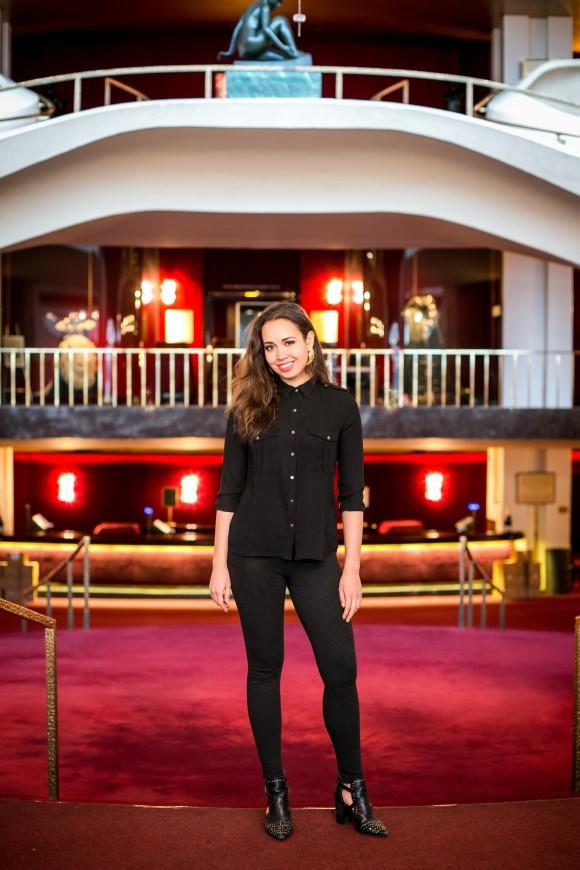 Soprano Nadine Sierra in the lobby of Lincoln Center's Metropolitan Opera House in New York on Feb. 28, 2017. (Benjamin Chasteen/Epoch Times)