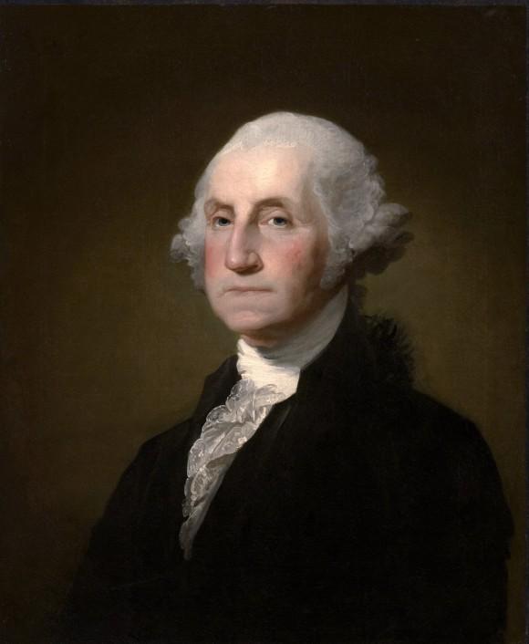 Portrait of George Washington (1732–99) (public domain)