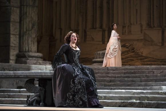 Elza van den Heever as Elettra and Nadine Sierra as Ilia in Mozart's "Idomeneo." (Marty Sohl/Metropolitan Opera)