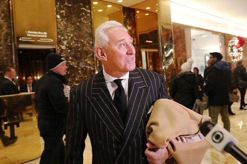 Roger Stone speaks to the media at Trump Tower in New York City on Dec.6, 2016. (Spencer Platt/Getty Images)