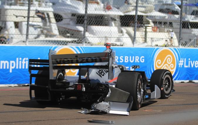 Penske's Will Power lost the rear end in Turn Ten early in the session but was uninjured and able to continue. (Chris Jasurek/Epoch Times)