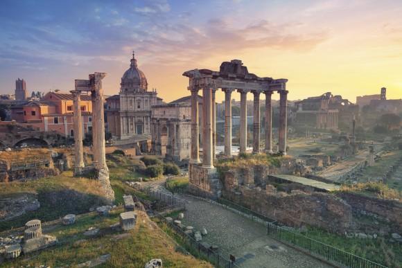 The Roman Forum in Rome, during sunrise. (Rudy Balasko/Shutterstock)