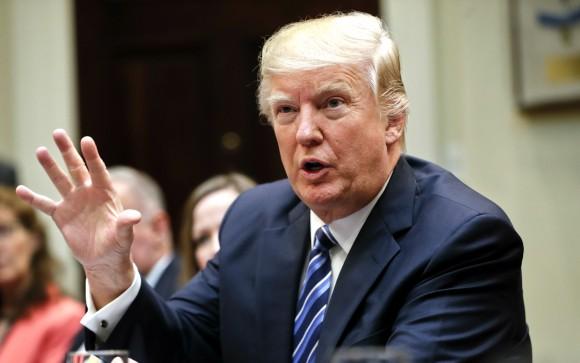 President Donald Trump speaks during a meeting on healthcare in the Roosevelt Room of the White House in Washington on March 13, 2017. (AP Photo/Pablo Martinez Monsivais)