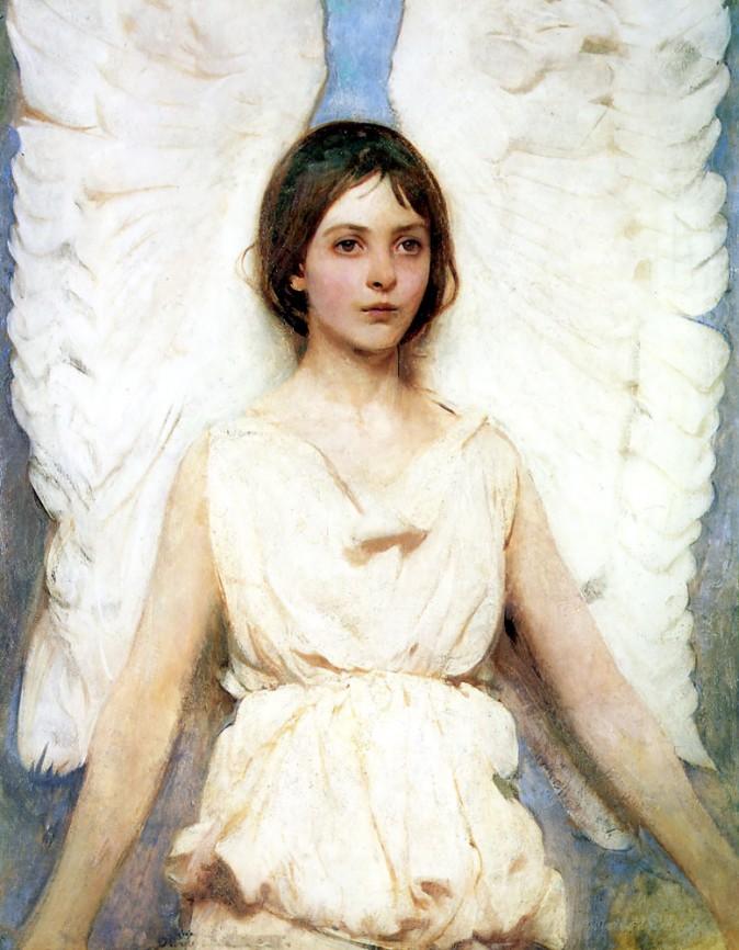 "Angel," circa 1887, by Abbott Handerson Thayer (1849–1921). Oil on canvas, 36 inches by 28 inches. (National Museum of American Art, Smithsonian Institution)