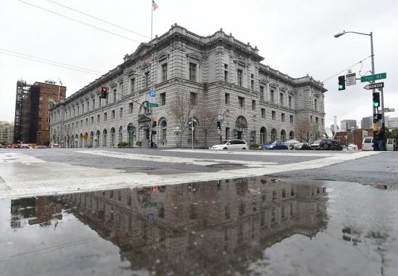 TOPSHOT - The United States Court of Appeals for the Ninth Circuit building in San Francisco, California on Feb. 6, 2017. (JOSH EDELSON/AFP/Getty Images)