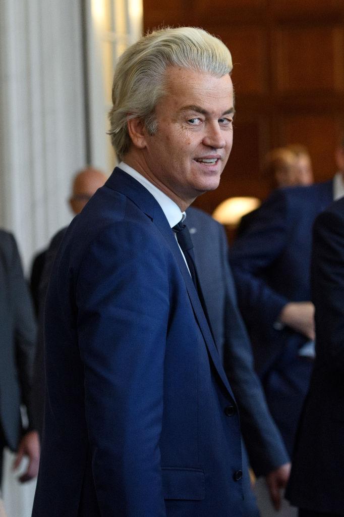Party for Freedom (PVV) leader Geert Wilders attends a meeting of Dutch political party leaders at the House of Representatives in The Hague, Netherlands on March 16, 2017. (Carl Court/Getty Images)