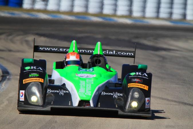 Colin Thompson in the #26 Prototype Challenge Oreca FLM09 led the class with a lap of 1:54.741 at117.3 mph. (Chris Jasurek/Epoch Times)