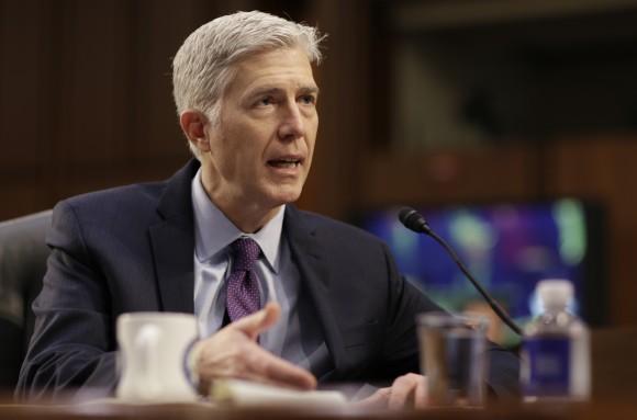 U.S. Supreme Court nominee judge Neil Gorsuch testifies during the second day of his Senate Judiciary Committee confirmation hearing on Capitol Hill in Washington, U.S., March 21, 2017. (REUTERS/Joshua Roberts)