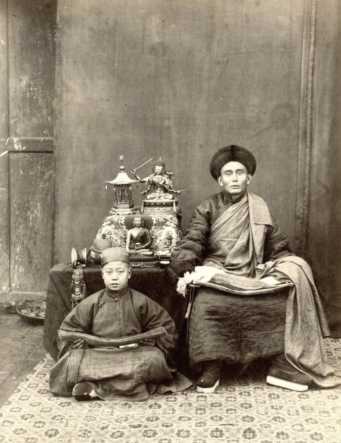 "Mongolian Lama," 1870s, by Thomas Child. Albumen silver print. (Courtesy of the Stephan Loewentheil Historical Photography Collection)