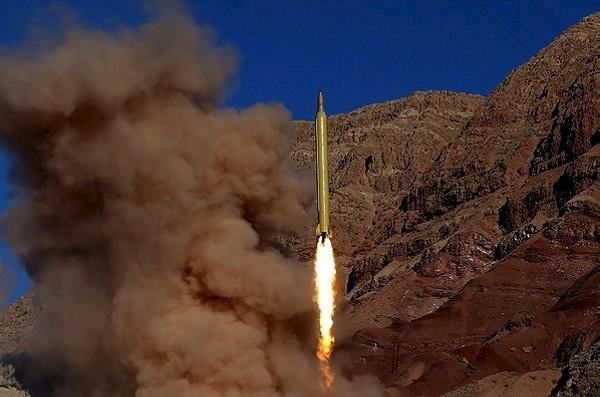 A ballistic missile is launched and tested in an undisclosed location, Iran, in this handout photo released by Farsnews on March 9, 2016. (REUTERS/farsnews.com/Handout via Reuters)