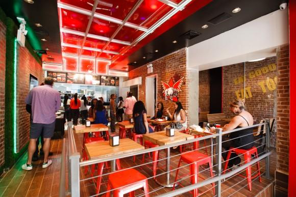 Buffalo Boss, a New York based fast food restaurant. The company has three locations in New York City including Harlem, Brooklyn, and Barclays Arena. (Guy Chan Photography)