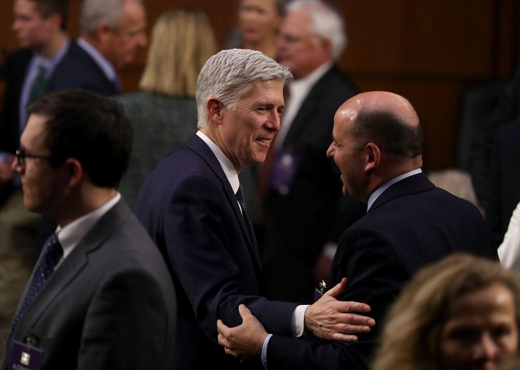Judge Neil Gorsuch (L) during the third day of his Supreme Court confirmation hearing before the Senate Judiciary Committee in the Hart Senate Office Building on Capitol Hill in Washington on March 22, 2017. (Justin Sullivan/Getty Images)
