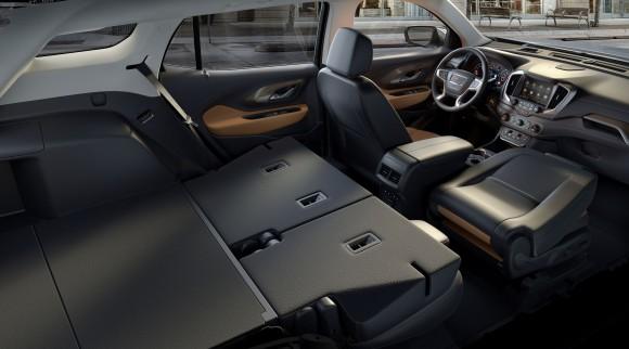 2018 GMC Terrain SLT interior, fold flat seats (Courtesy of General Motors)