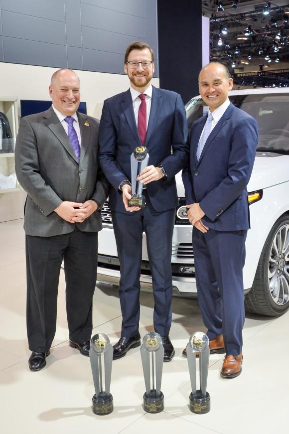 Wolfgang Hoffmann, Joe Eberhardt, JLR, and ALG President, Jim Nguyen (Courtesy of Jaguar Land Rover)