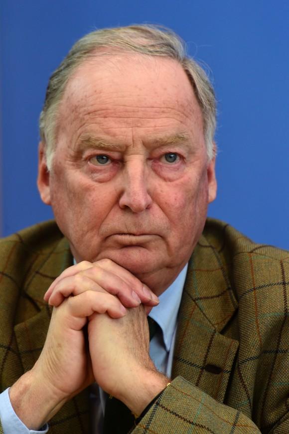 Right-wing Alternative for Germany (AfD) deputy chairman Alexander Gauland attends a press conference in Berlin, on March 14, 2016. (JOHN MACDOUGALL/AFP/Getty Images)