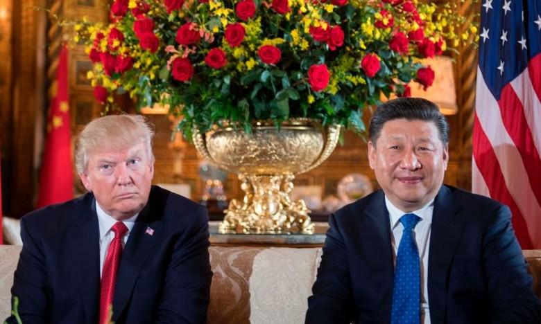 US President Donald Trump (L) sits with Chinese leader Xi Jinping (R) during a bilateral meeting at the Mar-a-Lago estate in West Palm Beach, Fla,. on April 6, 2017. ( JIM WATSON/AFP/Getty Images)
