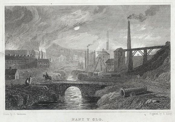 An engraving of an industrial scene by Henry Gastineau and Samuel Lacey. (public domain)
