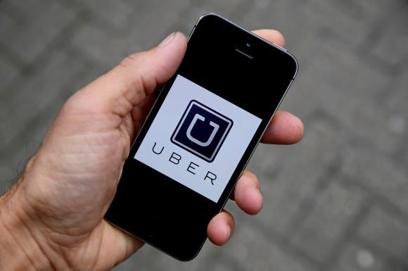 The Uber app logo is seen on a mobile telephone in this Oct. 28, 2016 photo illustration. (REUTERS/Toby Melville/Illustration)