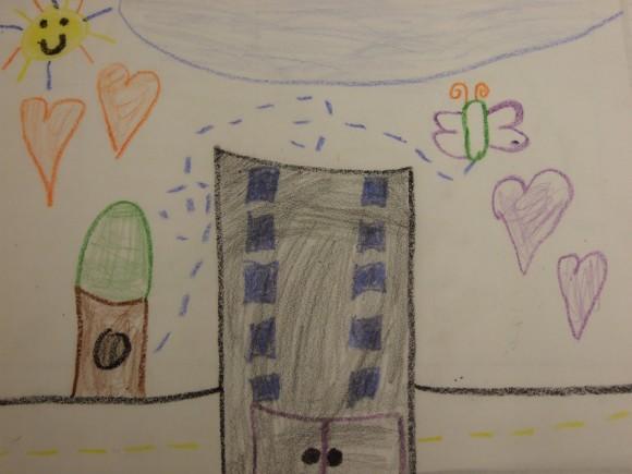 Drawing by a child in the Housing Families program. (Housing Families, Inc.)