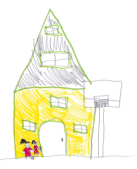 Drawing by a child in the Housing Families program. (Housing Families, Inc.)