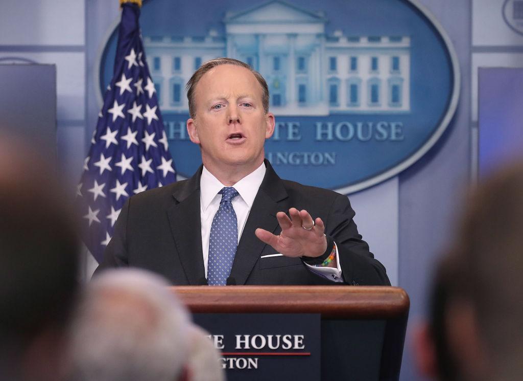 White House Press Secretary Sean Spicer during his daily briefing at the White House in Washington on March 3, 2017. (Mark Wilson/Getty Images)