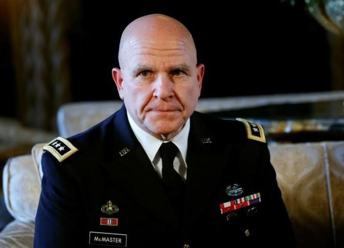 National Security Adviser Army Lt. Gen. H.R. McMaster listens as U.S. President Donald Trump makes the announcement at his Mar-a-Lago estate in Palm Beach, Fla., on Feb. 20, 2017. (REUTERS/Kevin Lamarque)