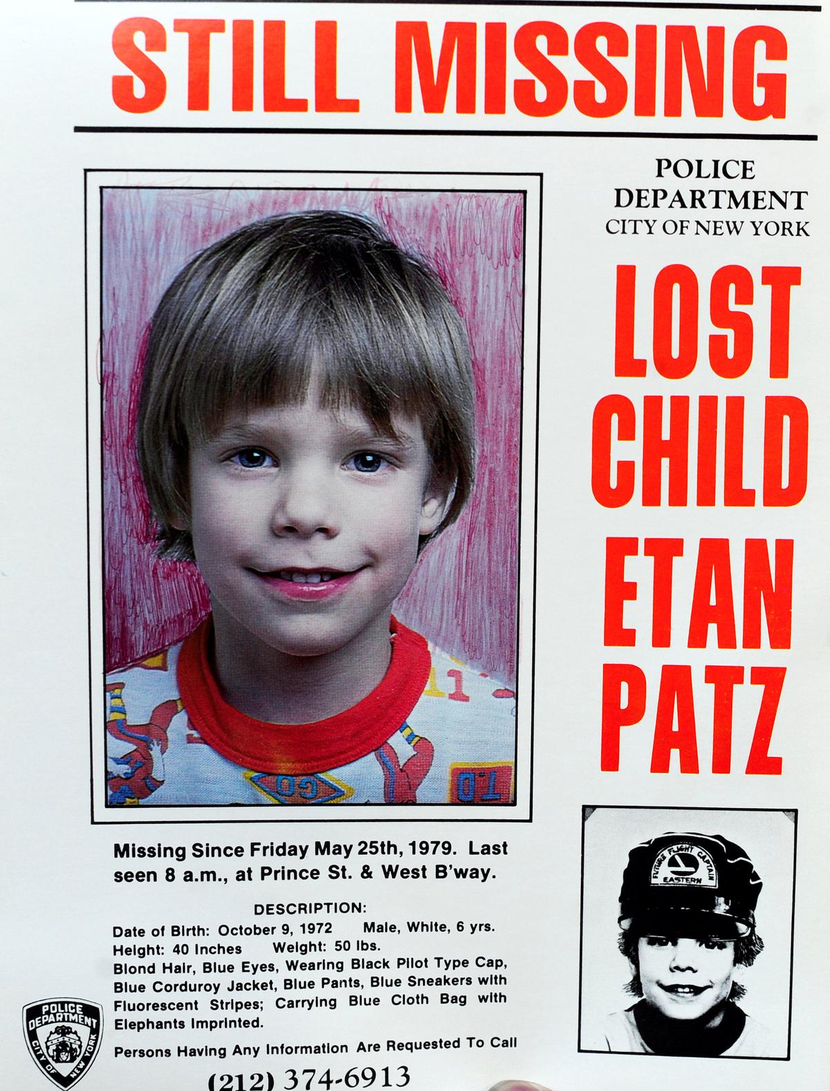 AThe original missing poster of Etan Patz. (REUTERS/Keith Bedford)