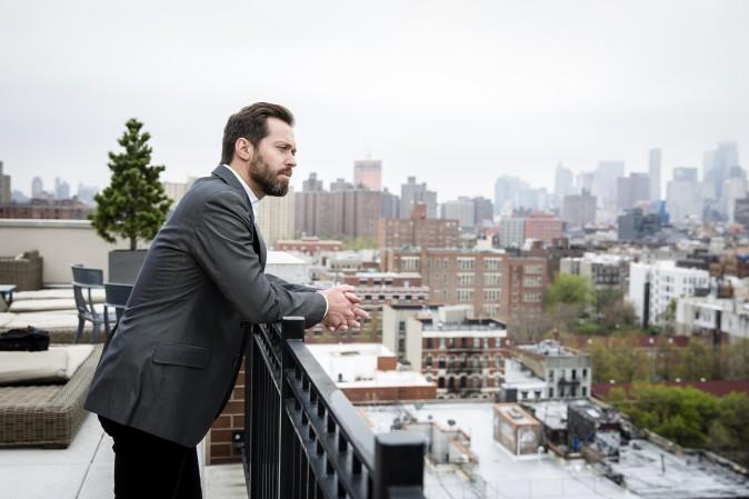 Baritone Darren Chase on a rooftop in Manhattan, New York, on April 21, 2017. (Samira Bouaou/The Epoch Times)