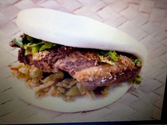 The Hakka dish gao bao, an exotic version of the hamburger. (Susan Korah)
