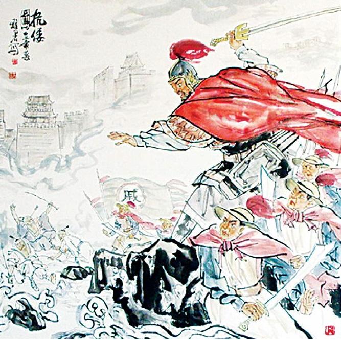 Qi Jiguang (1528 - 1588) and his fearless Qi Army defended China's east coast from a raid by<br/>Japanese pirates (wokou) during the Ming Dynasty.