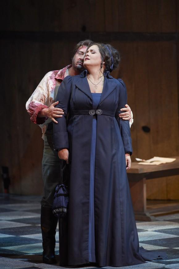 Tenor Kamen Chanev as Cavaradossi and soprano Keri Alkema as Tosca in the Canadian Opera Company's production of "Tosca," 2017. (Michael Cooper)