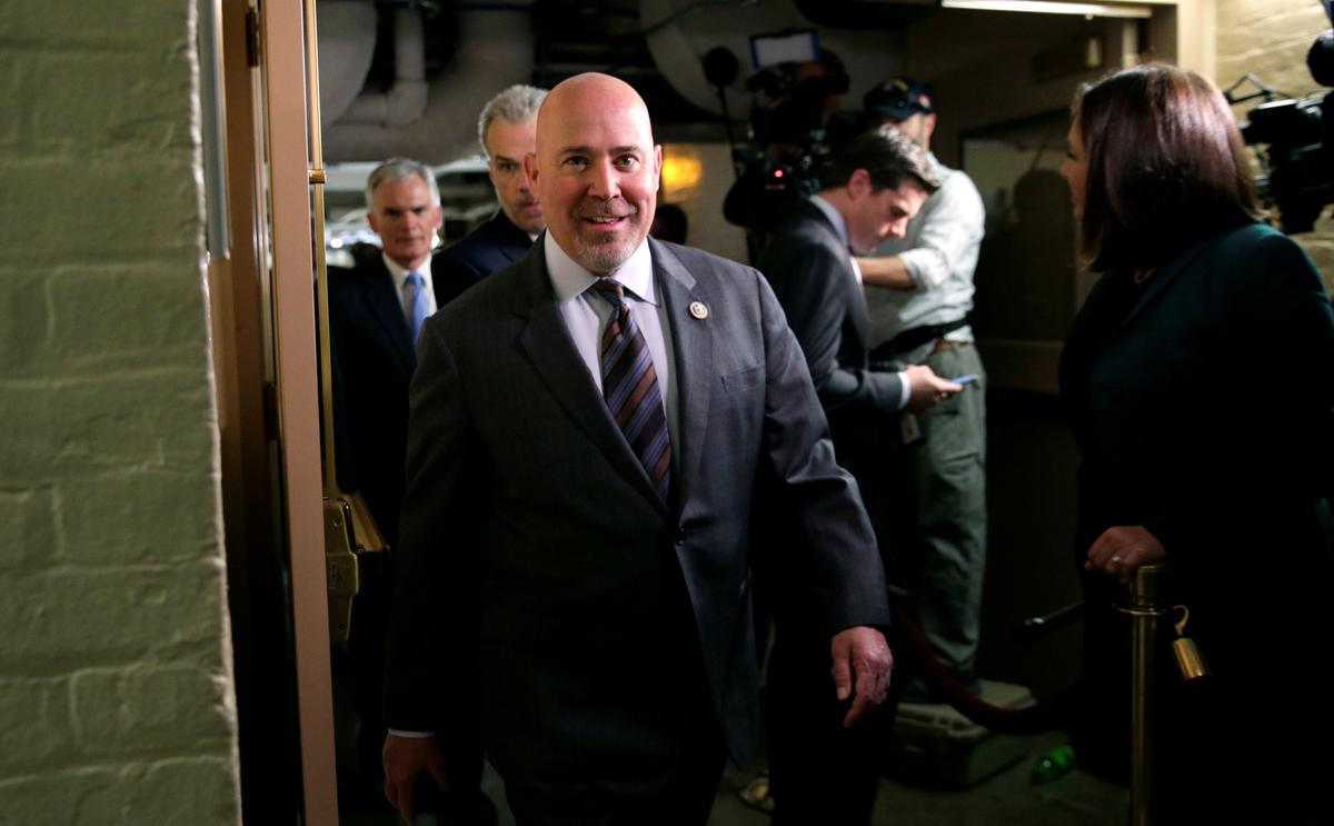 Representative Tom MacArthur, who drafted an amendment that won over conservatives in the Freedom Caucus this week, arrives at the U.S. Capitol for a House meeting before an expected vote to repeal Obamacare in Washington on May 4, 2017. (REUTERS/Kevin Lamarque)