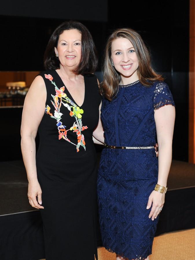 Ellie Johnson and Katharine Riggle at the celebration of the opening of Berkshire Hathaway HomeServices New York Properties hosted at the Four Seasons Hotel New York on April 26, 2017. (Courtesy of Rommel Demano for BFA)