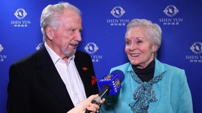 Renowned, prolific actress Lee Meriwether and actor Marshall Borden ("A Christmas Carol") thoroughly enjoyed Shen Yun Performing Arts at the Fred Kavli Theatre on March 29, 2017. "I think they were wonderful. I think they are marvelous, really, truly grand," Mr. Borden said. (Alice Su/NTD Television)