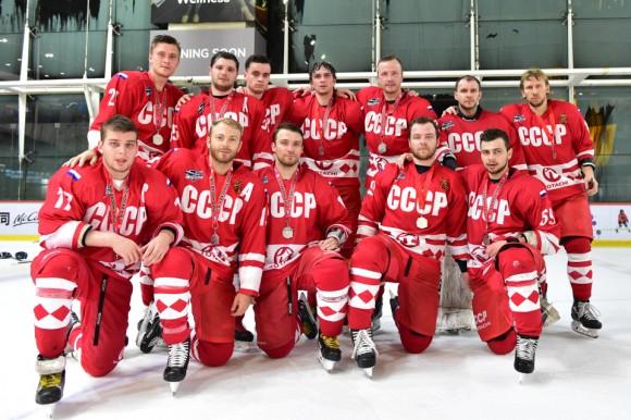 Totachi CCCP team that performed so well in the International Elite division of the Mega Ice 2017 Hockey 5's. (Bill Cox/Epoch Times)