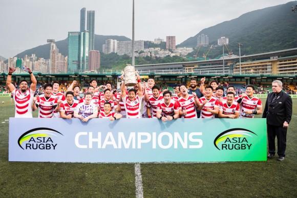 Japan crowned Asia Rugby Champions 2017, in Hong Kong on May 13, 2017, after winning home and away matches against Hong Kong and South Korea in this years Championship. (Dan Marchant)