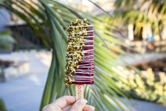 An iced treat from Popbar, located in Pacific City in Huntington Beach. (Channaly Philipp/The Epoch Times)