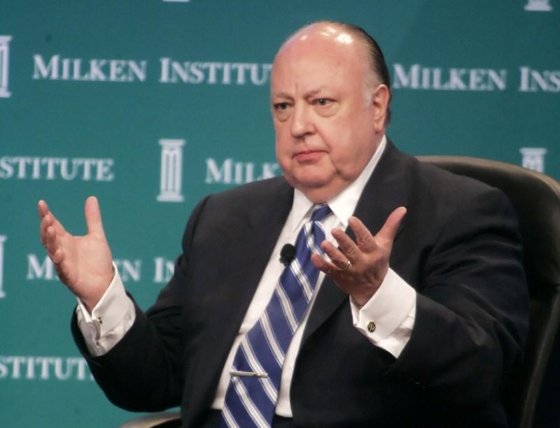 Fox News chairman and CEO Roger Ailes during a panel session titled "Democracy and the Media: Are They Compatible?" at the 2005 Milken Institute Global Conference in Beverly Hills, Calif., on April 19, 2005. (REUTERS/Fred Prouser)
