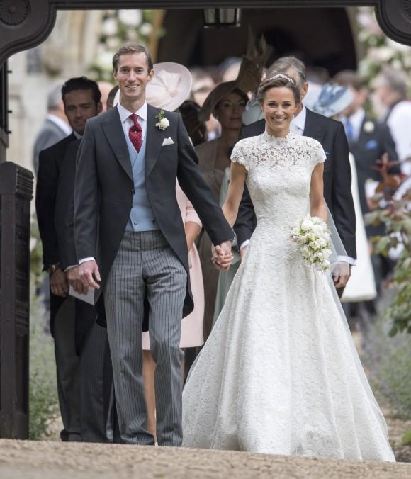 Pippa Middleton and James Matthews after their wedding at St Mark's Church on May 20, 2017 in Englefield, England. (Arthur Edwards - WPA Pool/Getty Images)
