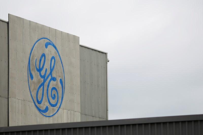 A sign marks a General Electric (GE) facility in Medford, Massachusetts on April 20, 2017. (REUTERS/Brian Snyder)