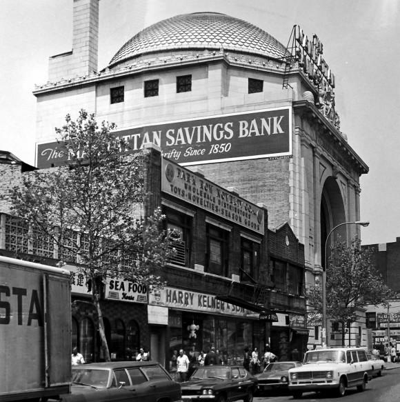 An undated photo of the section of Bowery beside the Manhattan Savings Bank (now a HSBC branch) where Hotel Bowery now sits. (50 Bowery Holdings)
